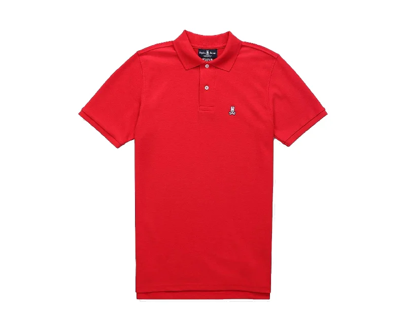Men's Shirts with Abstract DesignsPsycho Bunny Classic Polo Brilliant Red Men's Shirt B6K001CRPC-BRI