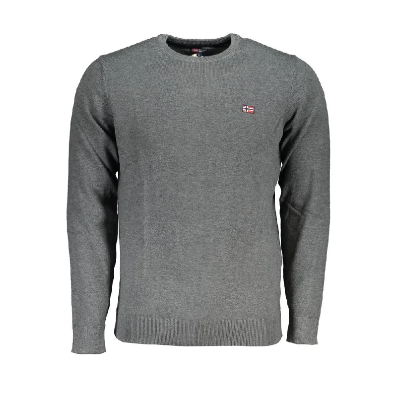 Men's Sweaters for LayeringNorway 1963 Gray Fabric Men's Sweater