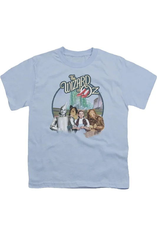 Men's Shirts with Contrast CollarsWizard Of Oz Were Off To See Wizard Short Sleeve Youth Tee / T-Shirt