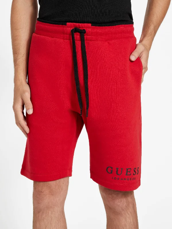 Men's Casual Short Pants for Relaxation and LoungingEco Ansley Fleece Logo Shorts
