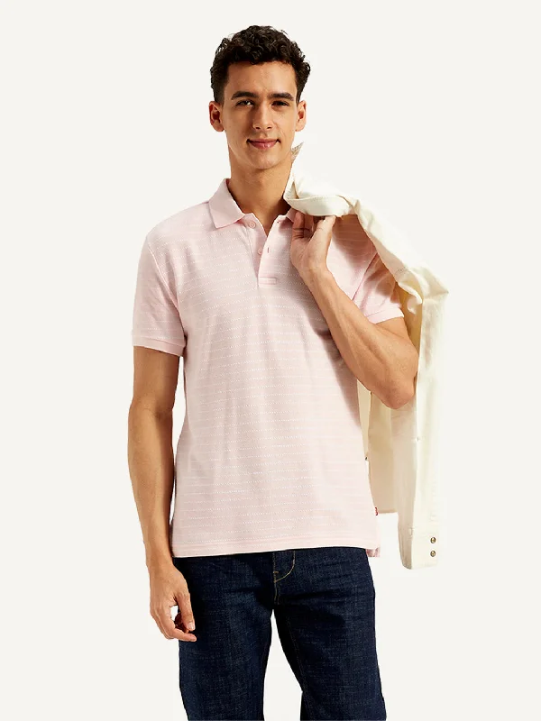 Men's Shirts with Plaid PatternsMen's Pin Stripes Slim Fit Polo T-Shirt