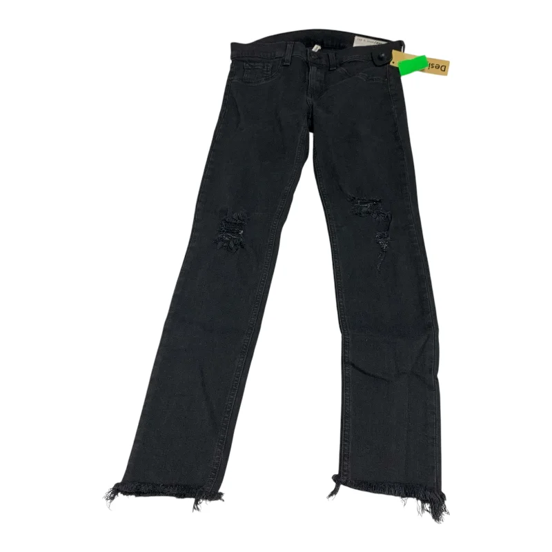 Designer Men's JeansJeans Designer By Rag & Bones Jeans In Black Denim, Size: 12