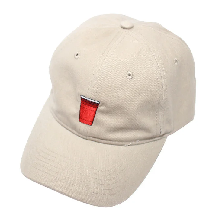 Trendy Work HatsTrue Red Cup Dad Hat Tan