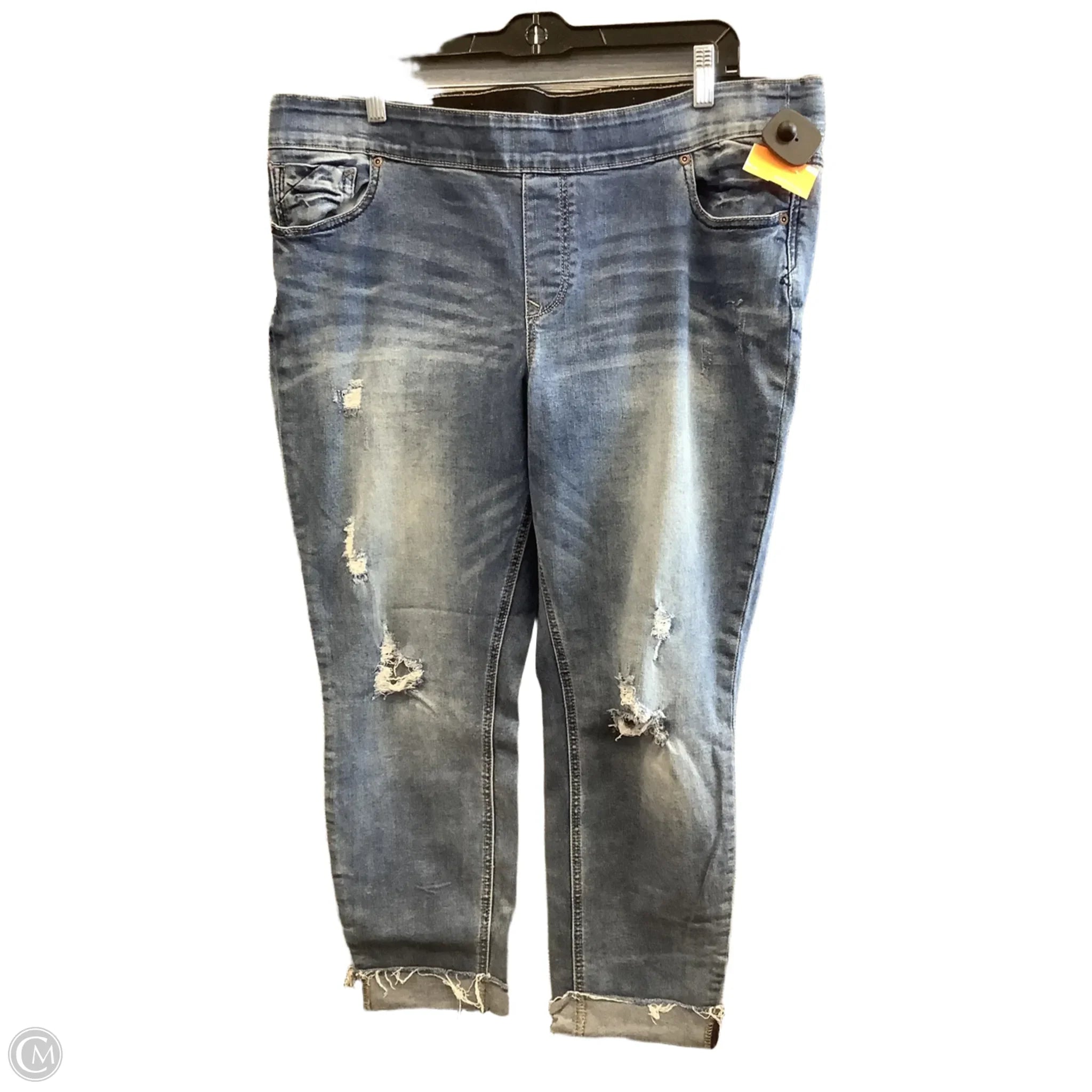 Men's Jeans with EmbroideryJeans Cropped By Maurices In Blue, Size: 16