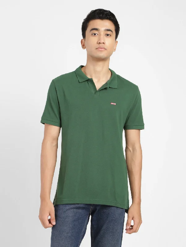 Men's Shirts with Roll-Up SleevesMen's Solid Polo T-shirt