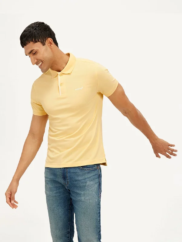 Men's Shirts with Asymmetrical HemlinesMen's Solid Slim Fit Polo T-shirt