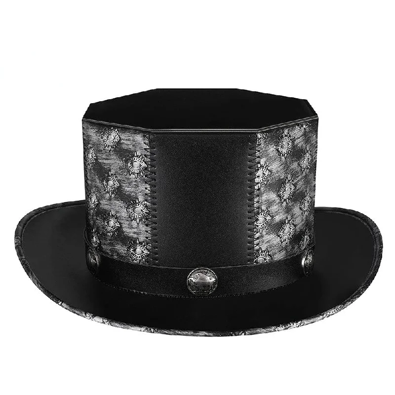Bright Straw HatsMen's Gothic Strappy Eyes Embroidered Hat