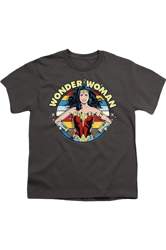 Men's Shirts for Beach OutingsWonder Woman 84 Woman Of Wonder Short Sleeve Juvenile Tee / T-Shirt Men's Shirts for Beach OutingsWonder Woman 84 Woman Of Wonder Short Sleeve Juvenile Tee / T-Shirt