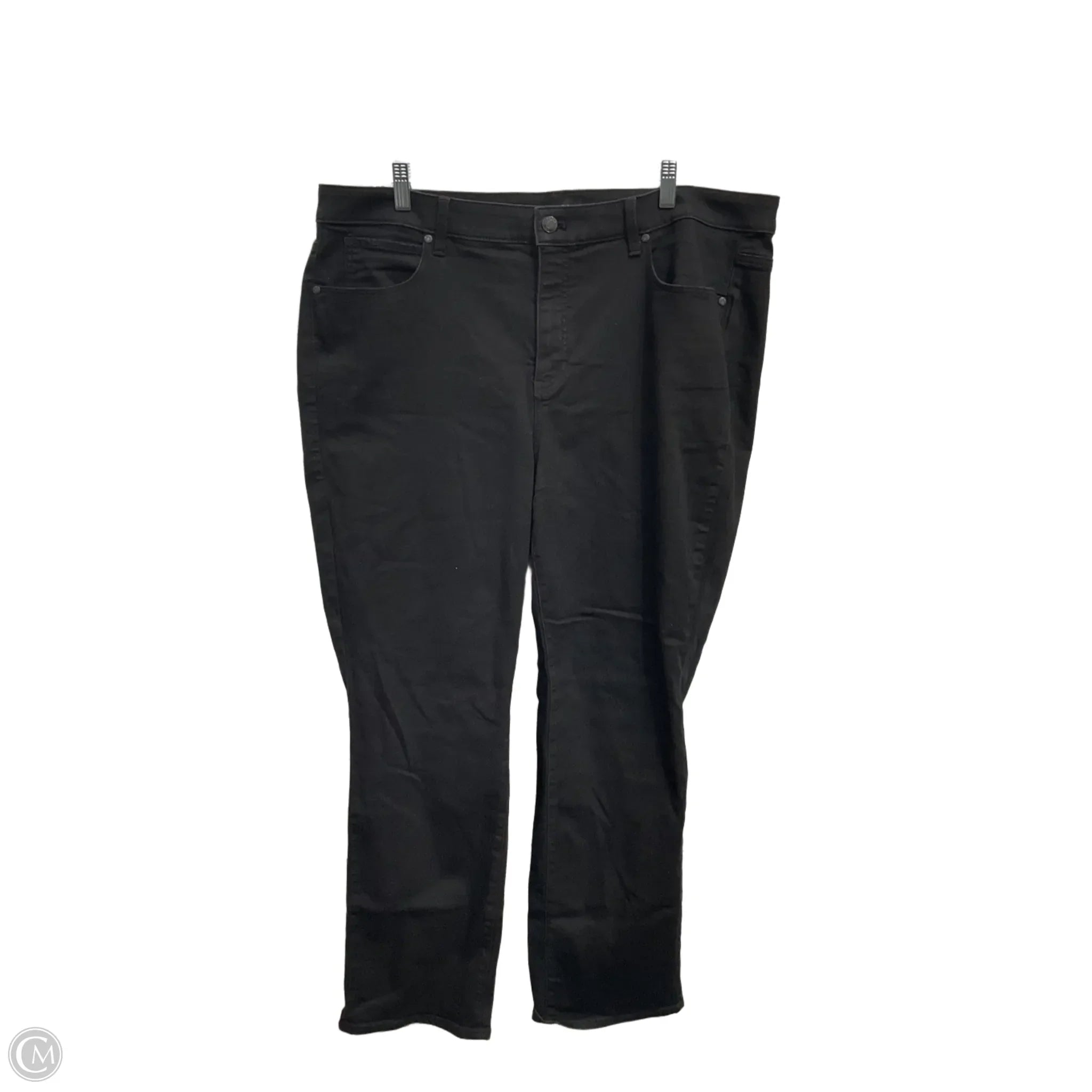 Men's Jeans with EmbroideryJeans Straight By Talbots In Black Denim, Size: 18