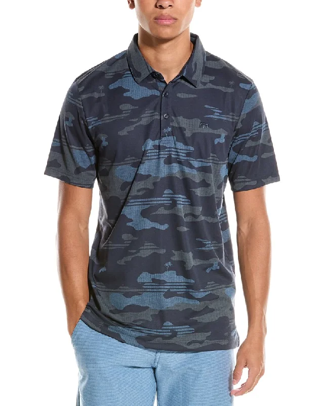 Men's Shirts with Floral PrintsTravisMathew Beachside Stealth Polo Shirt
