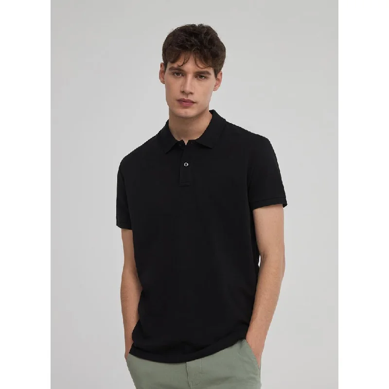 Men's Shirts with Button-Down CollarsPlain Short Sleeve Polo Shirt