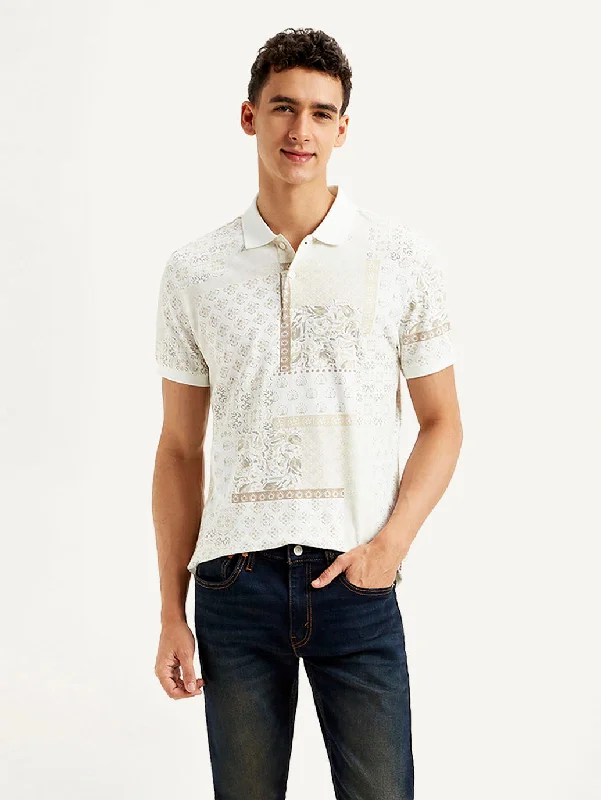 Men's Shirts with Convertible CollarsMen's Ethnic Motifs Slim Fit Polo T-shirt