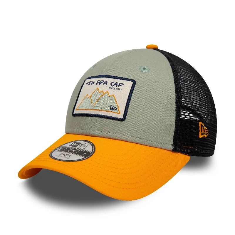 Oversized Fedora HatsChild New Era Pastel Green 9FORTY Trucker Adjustable Cap