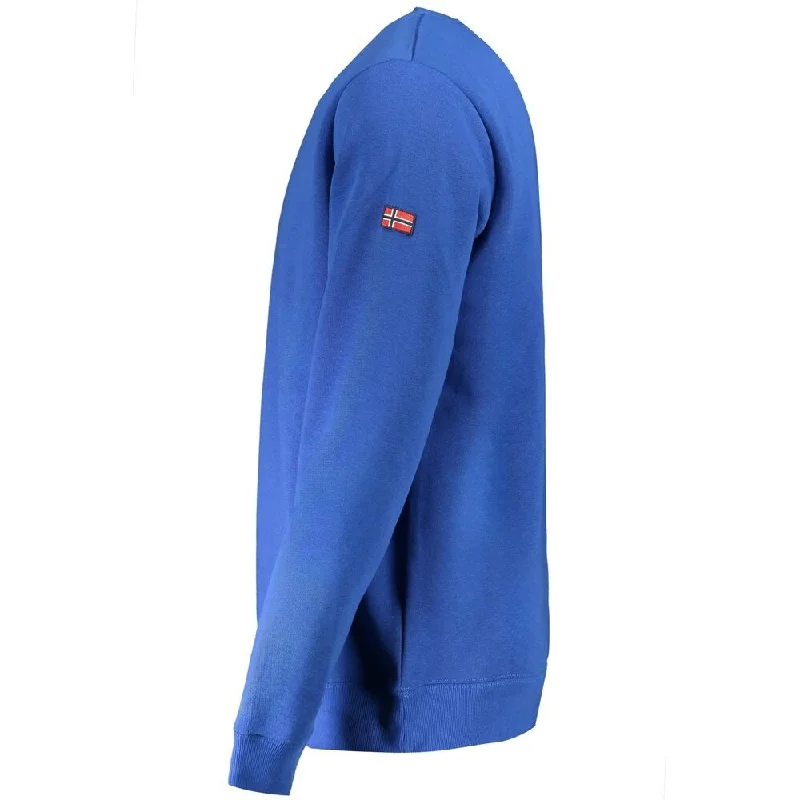 Stylish Men's Turtleneck SweatersNorway 1963 Blue Cotton Men Men's Sweater