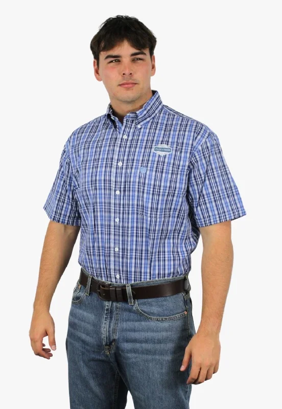 Men's V-Neck T-Shirts for a Flattering ShapeRough Stock Mens Plaid Short Sleeve Shirt