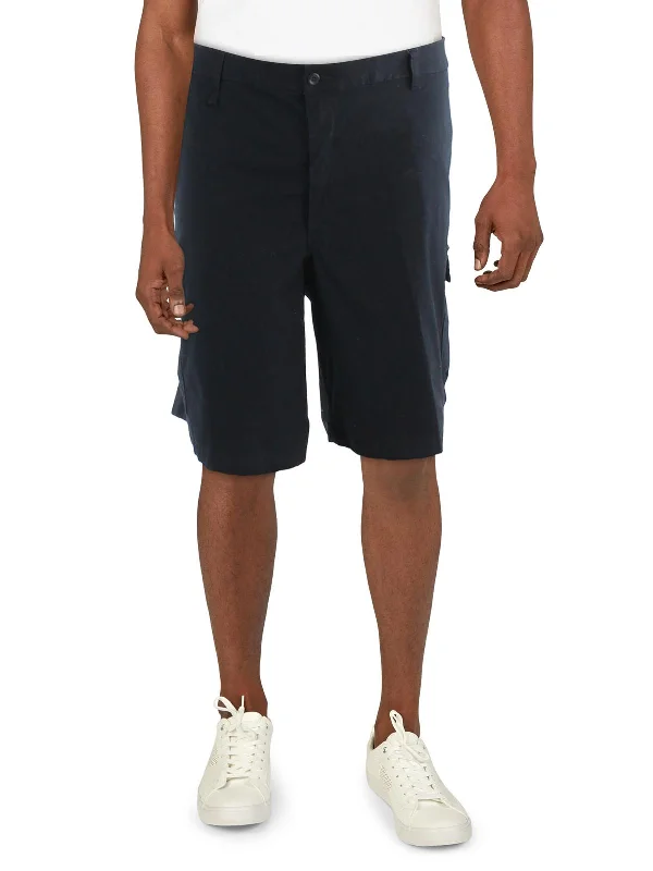 Cool and Crisp Men's Linen ShortsMens Solid Cotton Cargo Shorts