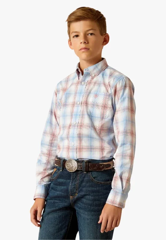 Men's Checked Short-Sleeve Shirts for Summer FunAriat Boys Pro Series Joshua Classic Fit Long Sleeve Shirt