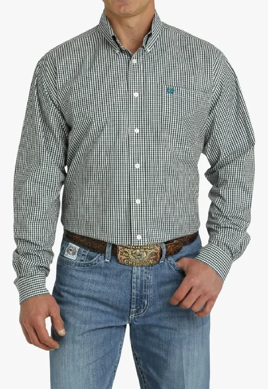 Casual Men's Button-Down ShirtsCinch Mens Gingham Long Sleeve Shirt
