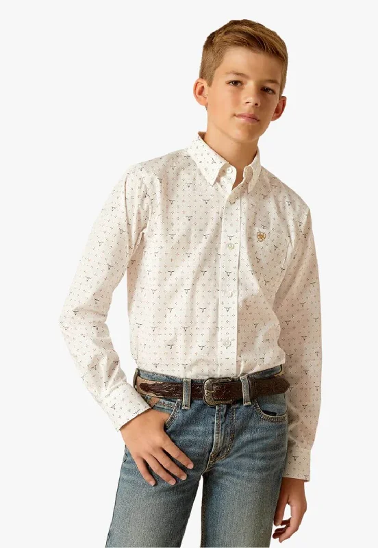 Men's Solid-Color Block Shirts for a Bold StatementAriat Boys Edmonds Classic Fit Long Sleeve Shirt