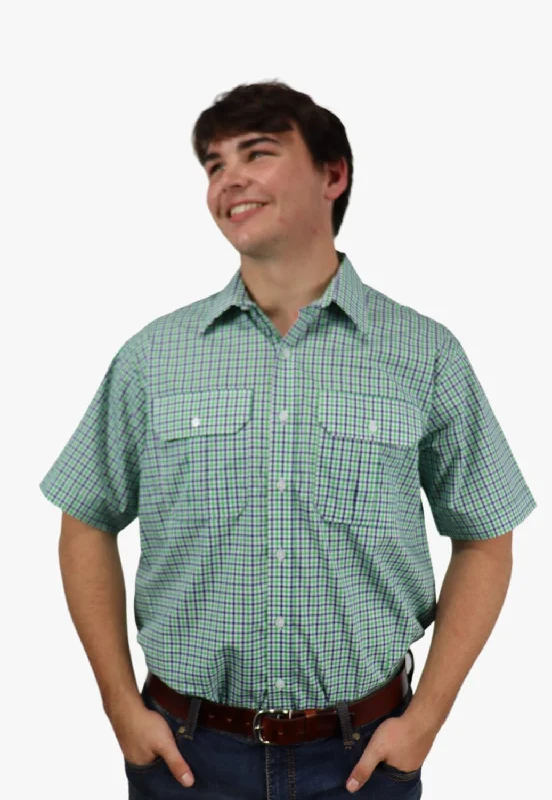 Men's Button-Down Collar Shirts for Staying PolishedCountry Tradition Mens Short Sleeve Shirt