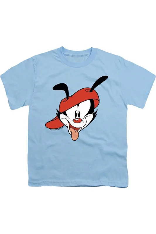 Men's Shirts with Patchwork PatternsAnimaniacs Wakko Head Short Sleeve Youth Tee / T-Shirt