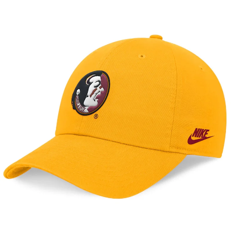 Adjustable Baseball Caps for KidsNike Vault Seminole Logo Dri-fit Unstructured Adjustable Club Cap - Gold