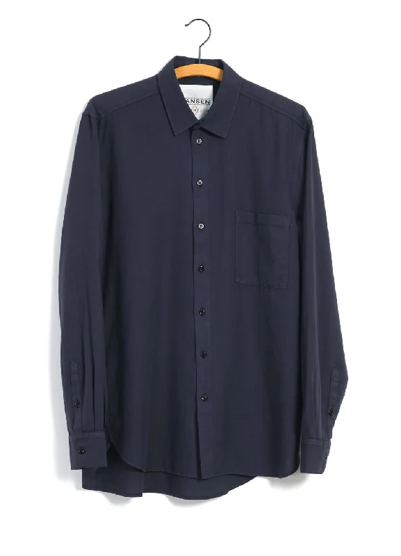 Men's Bamboo Fiber Shirts for Softness and BreathabilityHENNING | Casual Classic Shirt | Navy