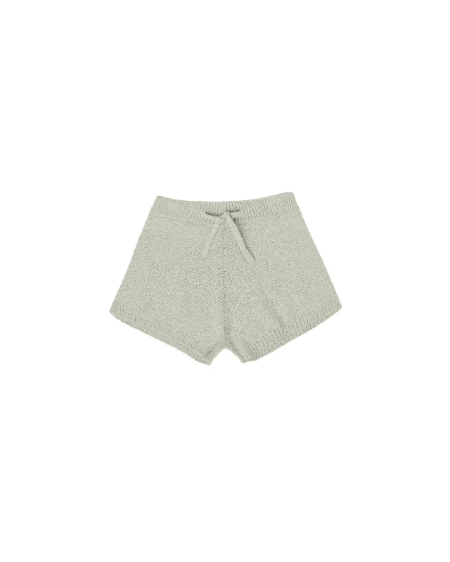 Men's Cozy Flannel Shorts for WinterGirls Knit Shorts In Heathered Laurel