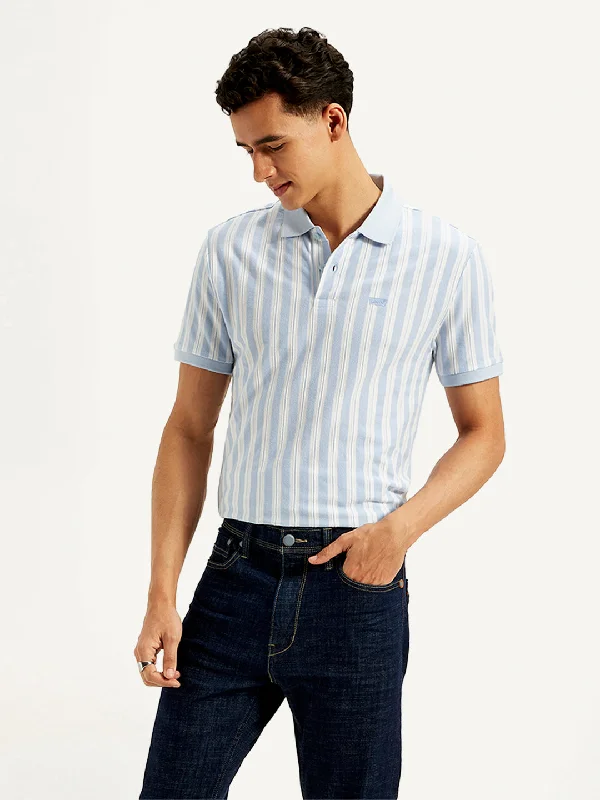 Layered Men's VestsMen's Striped Slim Fit Polo T-Shirt