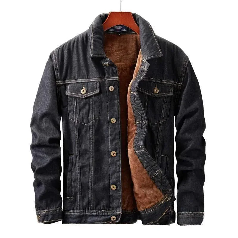Men's Jeans with Embroidered LogosPaulo Men Denim Jean Jacket