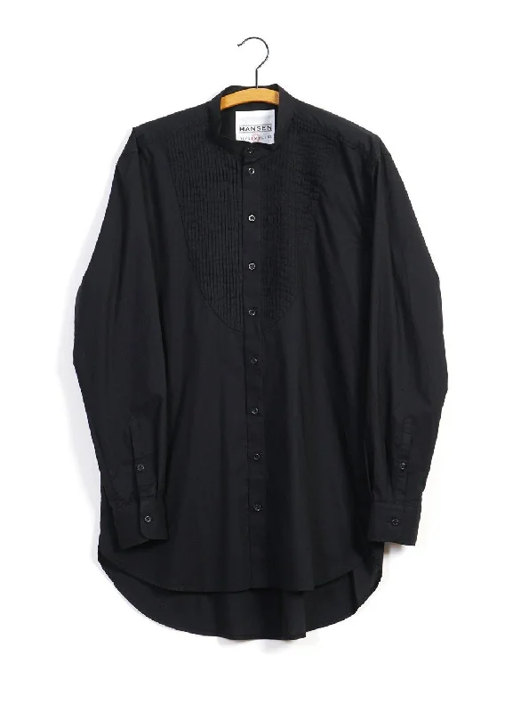 Men's Fishing Shirts for Water SportsBASSE | Pleated Bib Shirt | Black