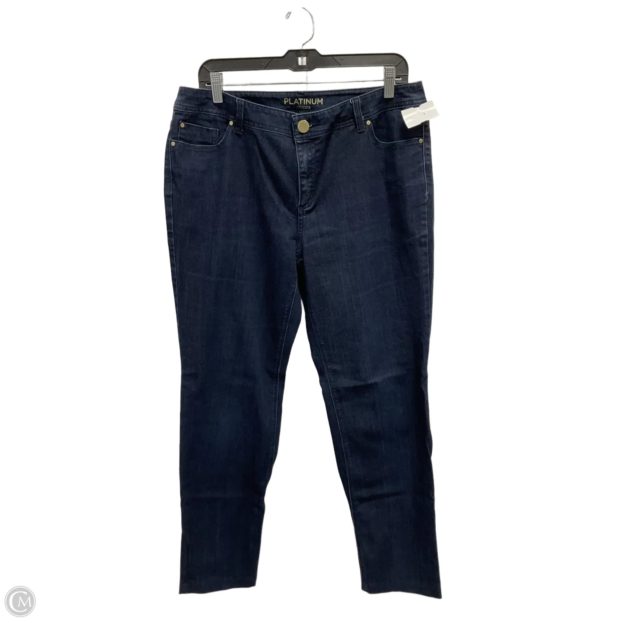 Men's Jeans in Unique PatternsJeans Straight By Chicos In Blue Denim, Size: 12