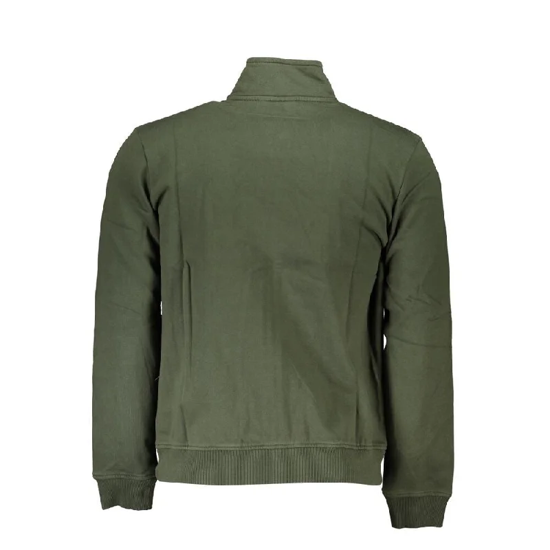 Men's Sweaters with Shawl CollarsNapapijri Green Cotton Men Men's Sweater