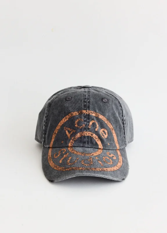 Patterned Beanie CapsCarliy Denim Button Logo Cap