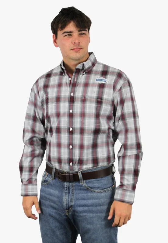 Stylish Men's Graphic T-ShirtsRough Stock Mens Plaid Long Sleeve Shirt