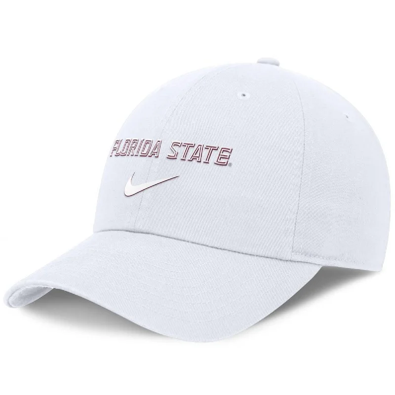 Unique Baseball CapsNike Florida State Dri-fit Club Unstructured Swooshflex Cap - White