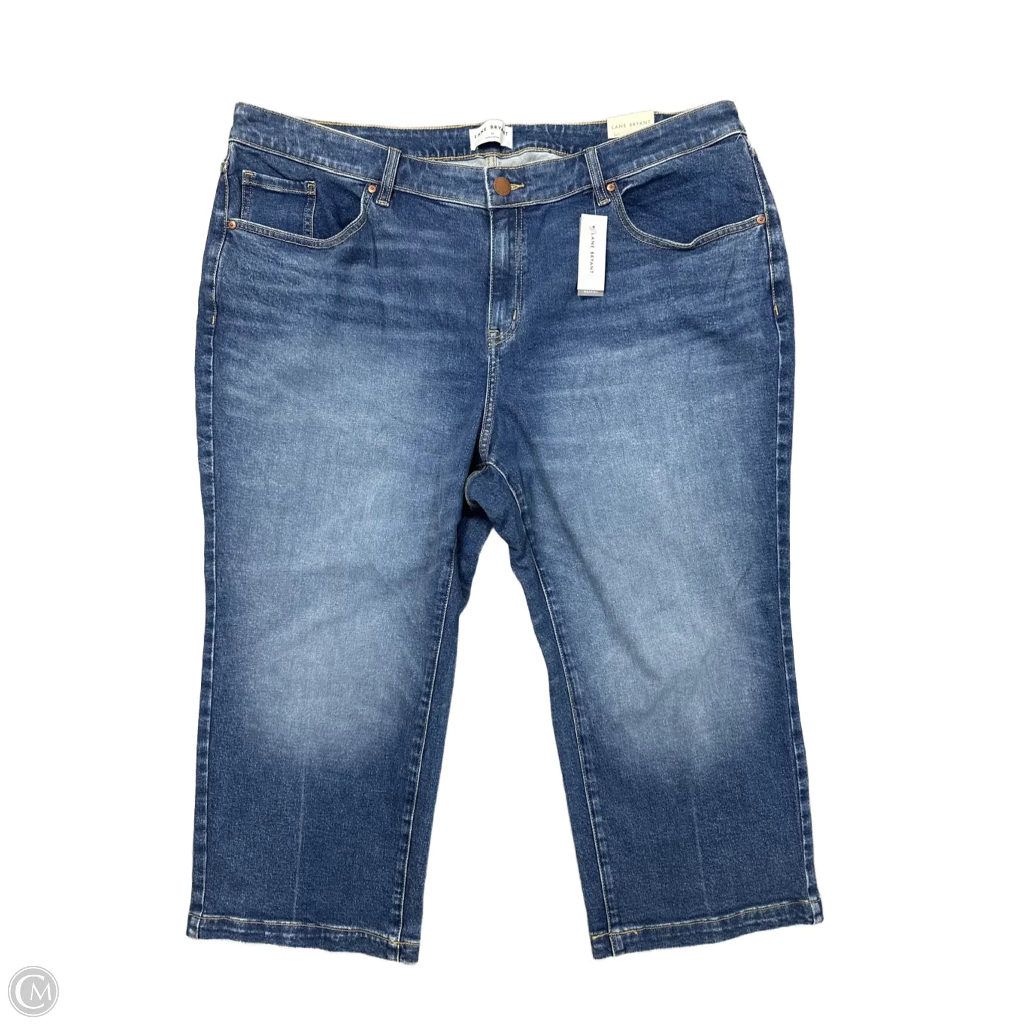 Men's Jeans with a Distressed LookJeans Wide Leg By Lane Bryant In Blue Denim, Size: 22