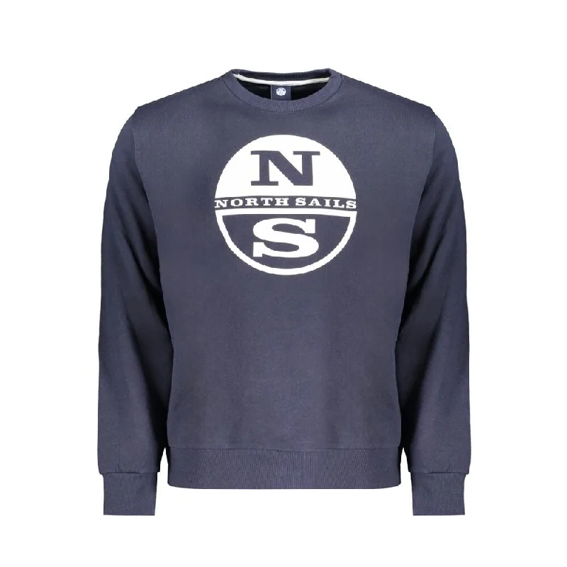 Casual Men's Pullover SweatersNorth Sails Blue Cotton Men's Sweater