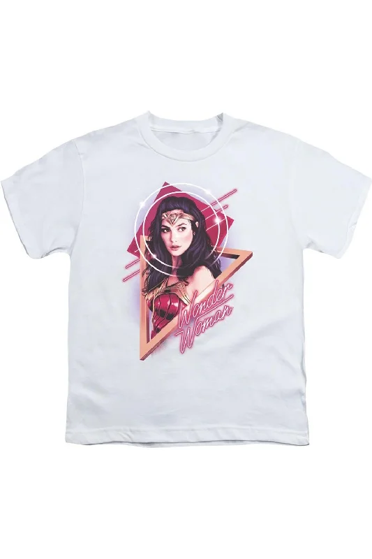 Men's Shirts with Raw-Edge HemlinesWonder Woman 84 Soft Glow Short Sleeve Youth Tee / T-Shirt