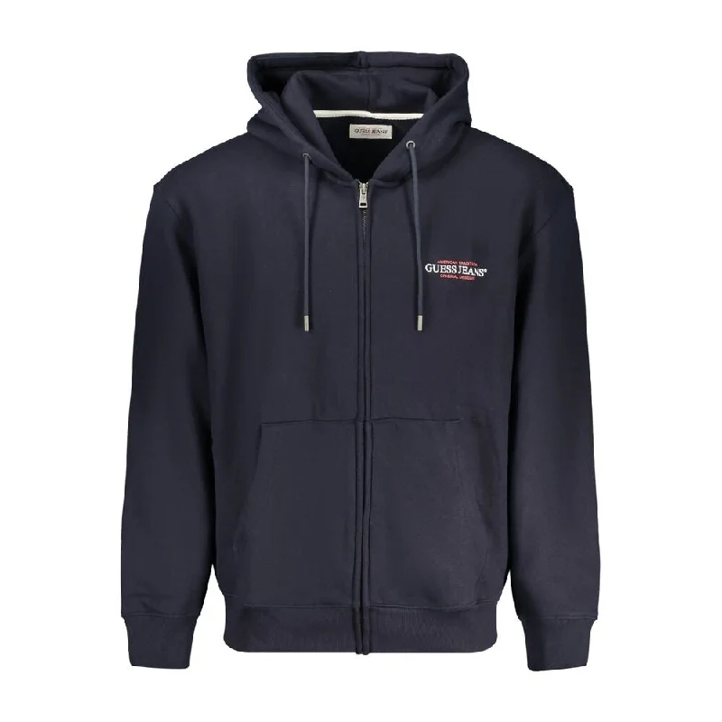 Men's Sweaters with Drawstring WaistbandsGuess Jeans Blue Cotton Men's Sweater