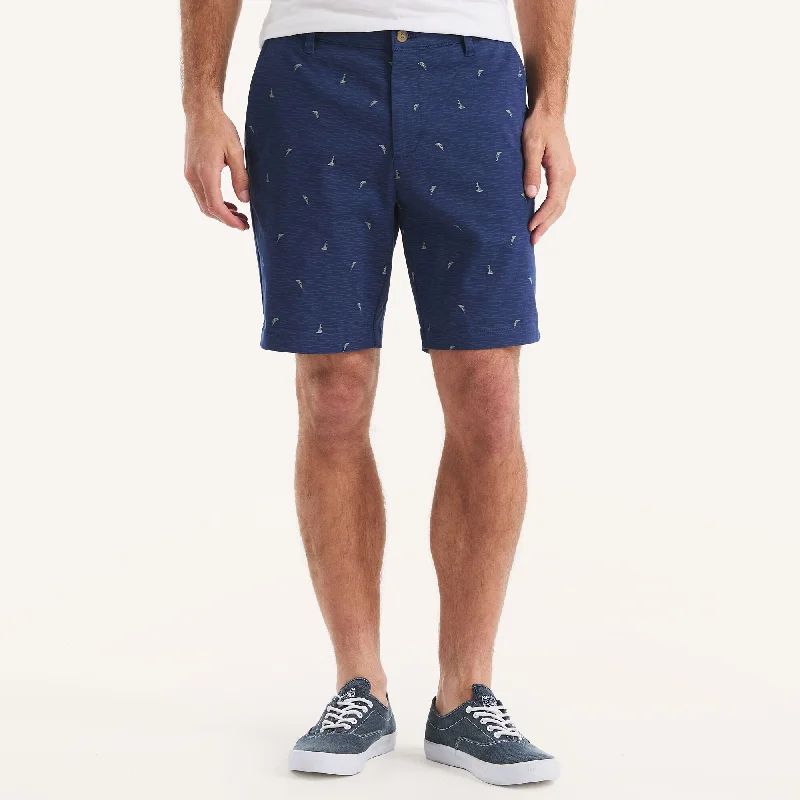 Men's Comfortable Short PantsNautica Mens 8.5" Printed Stretch Deck Short