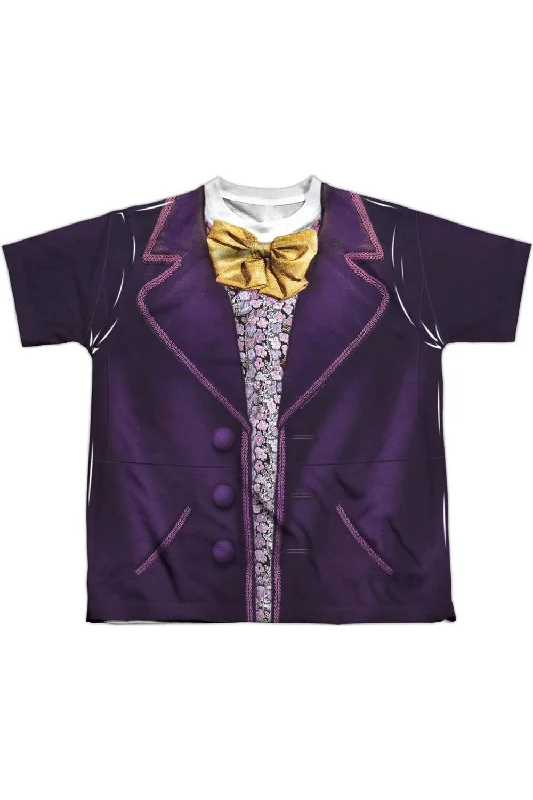 Men's Shirts with Patchwork PatternsWilly Wonka And The Chocolate Factory Wonka Costume Short Sleeve Youth Poly Crew Tee / T-Shirt