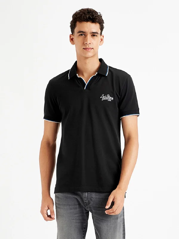 Men's Shirts with Cowl NecksMen's Solid Slim Fit Polo T-shirt