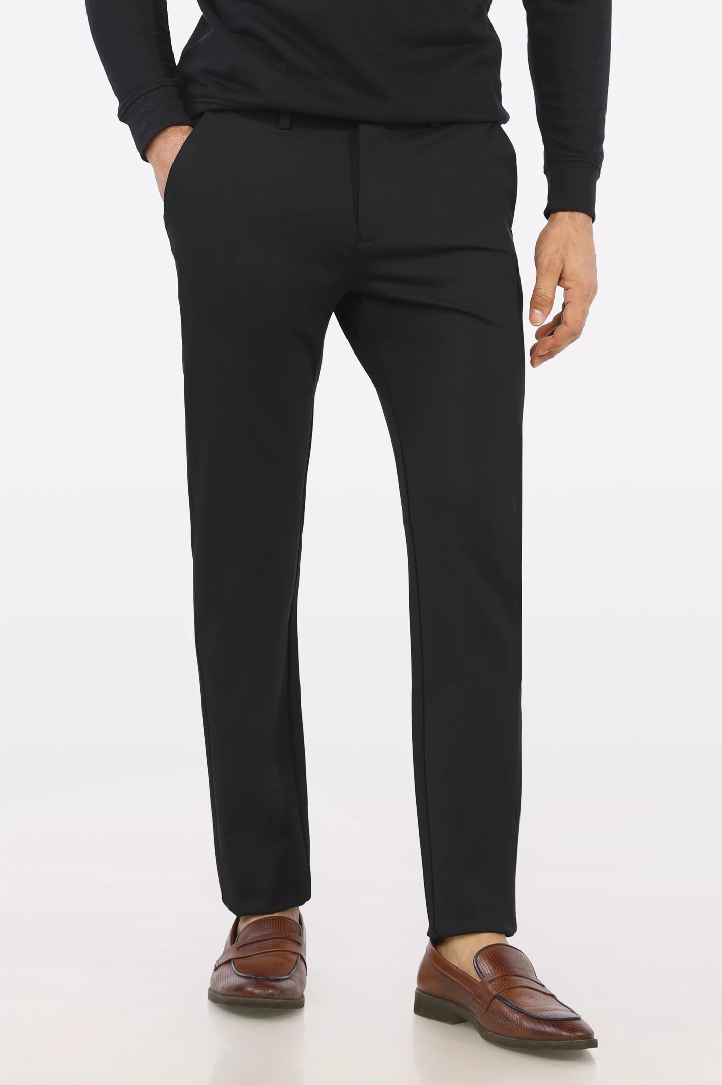 Best Fitting Men's JeansBlack Smart Fit Cotton Chino