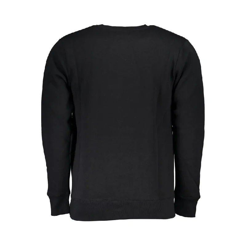 Men's Sweaters with Raglan SleevesNorway 1963 Black Cotton Men's Sweater