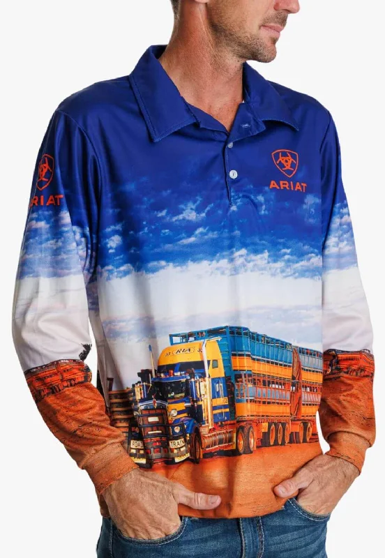 Men's Crew Neck T-Shirts for Everyday WearAriat Adults Roadtrain Fishing Shirt