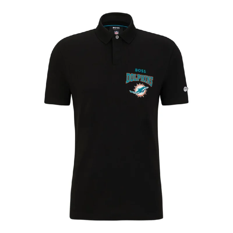 Lightweight Men's Linen ShirtsBOSS x NFL cotton-piqu polo shirt with collaborative branding