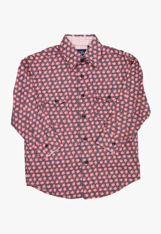 Men's Henley T-Shirts for a Casual TwistPanhandle Boys Floral Snap Long Sleeve Shirt