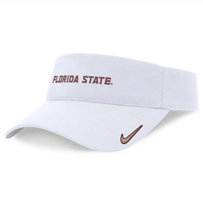 Female Fisherman HatsNike Men's Florida State Adjustable Dri-fit Ace Visor - White