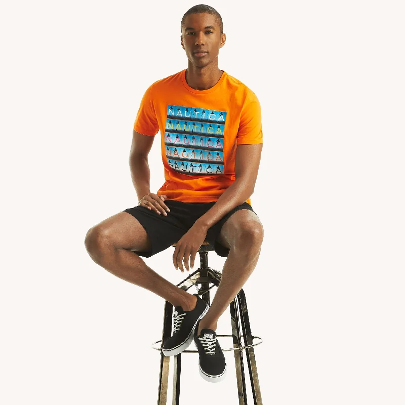 Men's Shirts with Convertible CollarsNautica Mens West Coast Graphic T-Shirt